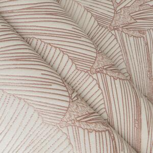 Elegantný zamatový stredový obrus v kremovej farbe s krásnym vzorom krémová