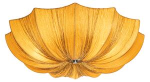 Dizajnové stropné svietidlo zlaté hodváb 52 cm 3-svetlá - Plu