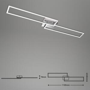 Briloner LED dizajnové stropné svietidlo (obdĺžnikový tvar/chróm-hliník) (100348300)