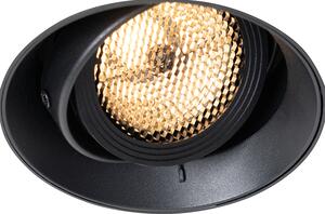 Moderná zapustená bodová čierna GU10 AR70 okrúhla lemovka - Oneon Honey