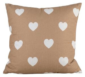 Obliečka na vankúš z mikrovlákna CARAMHEART 45x45 cm, hnedý