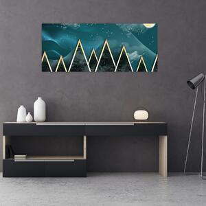 Obraz - Spln nad zlatými horami (120x50 cm)
