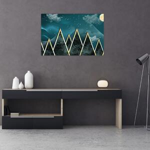 Obraz - Spln nad zlatými horami (90x60 cm)