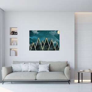 Obraz - Spln nad zlatými horami (90x60 cm)
