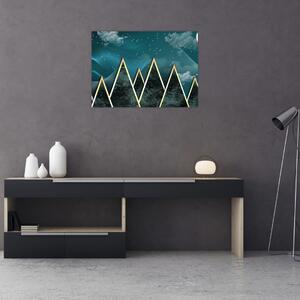 Obraz - Spln nad zlatými horami (70x50 cm)