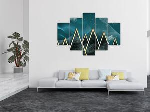 Obraz - Spln nad zlatými horami (150x105 cm)
