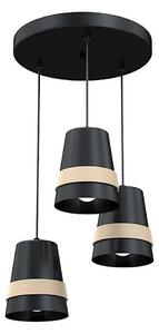 Luster na lanku VENEZIA 3xE27/60W/230V čierna