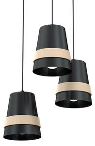 Luster na lanku VENEZIA 3xE27/60W/230V čierna