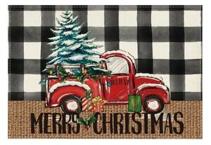 Vianočné prestieranie na stôl MERRY CHRISTMAS 30x45 cm, biele