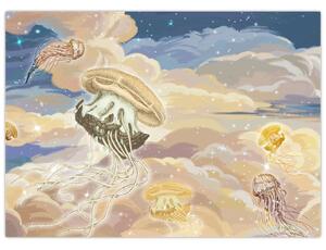 Obraz - Nebeské medúzy (70x50 cm)