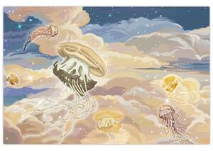 Obraz - Nebeské medúzy (90x60 cm)