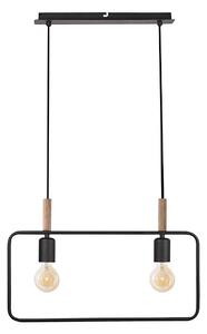 Luster na lanku FRAME 2xE27/60W/230V čierna
