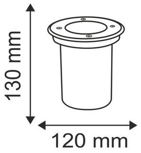 Vonkajšie nájazdové svietidlo COMETA 1xGU10/50W/230V IP65
