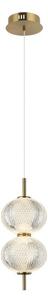 LED závesné svietidlo 1000 lm 3000K mosadzná ITALUX Lazie PND-29038-2-GD