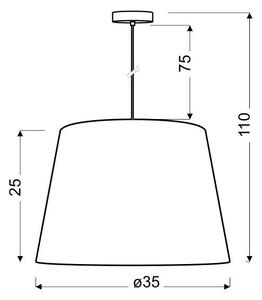 Luster na lanku AMERICANO 1xE27/60W/230V