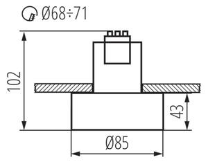 Kanlux 27578 - Podhľadové svietidlo MINI RITI 1xGU10/25W/230V čierna