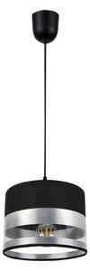 Luster na lanku MILO 1xE27/60W/230V strieborná/čierna