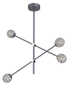 Luster na tyči PAKSOS 4xG9/5W/230V šedá