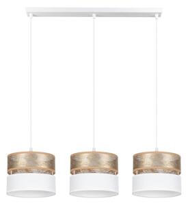 Luster na lanku LIMA 3xE27/60W/230V zlatá/biela