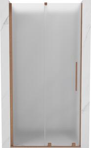 Mexen Velar, posuvné sprchové dvere do otvoru 100 cm, 8mm sklo námraza, medená matná, 871-100-000-31-65