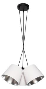 Luster na lanku ZOMA 3xE27/60W/260V biela/lesklý chróm