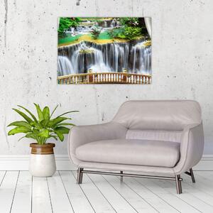Obraz - Výhľad na kúzelné vodopády (70x50 cm)