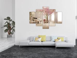 Obraz - Snový interiér s klavírom (150x105 cm)