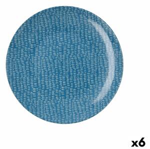 Plochý tanier Ariane Ripple Modrá Keramický 25 cm (6 kusov)