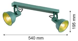 Argon 7174 - Bodové svietidlo LENORA 2xE14/7W/230V zelená