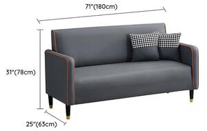 BeComfort pohodlná 3-miestna pu-kožená sedačka v škandinávskom štýle 180x63x78cm FUR-1656-2