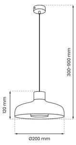 Luster na lanku LINEA 1xGX53/12W/230V čierna