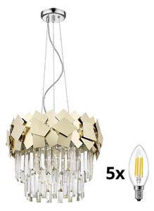 Brilagi - LED Krištáľový luster na lanku MIRAGE 5xE14/40W/230V