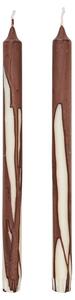 Sviečka Dryp Dark Chocolate 30 cm – set 2 ks