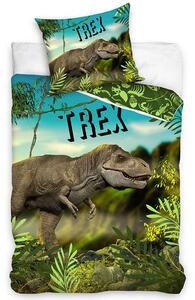 TipTrade Bavlnené obliečky 140x200 + 70x90 cm - T-Rex v pralese
