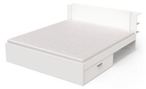 Manželská posteľ s úložným priestorom Teya 160x200 - biela