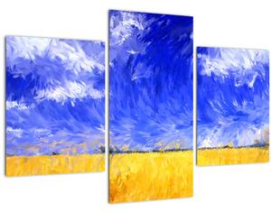 Obraz - Olejomaľba, Zlaté pole (90x60 cm)