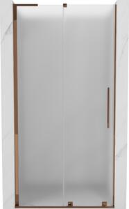 Mexen Velar L, posuvné sprchové dvere do otvoru 90 cm, 8mm sklo námraza, ružové zlato, 871-090-003-31-60