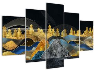 Obraz - Zlaté hory (150x105 cm)