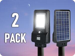 V-TAC LED solárne pouličné svietidlo 15W, 1600lm, IP65/2-PACK! Farba svetla: Studená biela