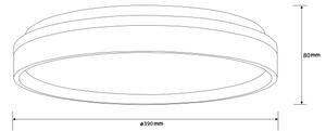 Brilliant - LED Stropné svietidlo KALMAR LED/26W/230V 3000K pr. 39 cm čierna