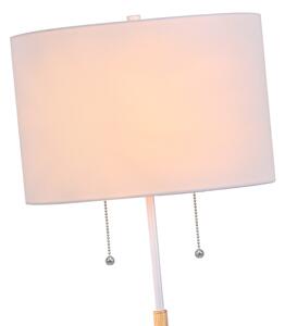 Stojacia lampa FOGO 2xE27/15W/230V biela/béžová