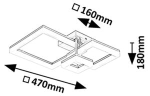 Rabalux 71388 - LED Stropné svietidlo AMILIA LED/22W/230V 3000/4000/6500K chróm