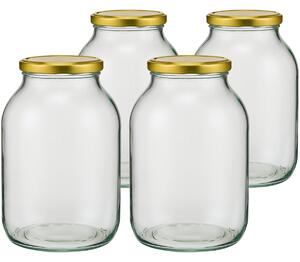 Browin Sada zaváracích pohárov s viečkom Twist, 4 l, 4 ks
