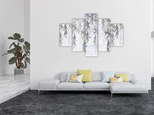 Obraz - Vŕbové vetvičky s motýľmi (150x105 cm)