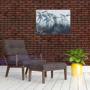 Obraz - Bambus na stene (70x50 cm)