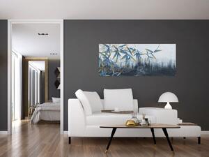 Obraz - Bambus na stene (120x50 cm)
