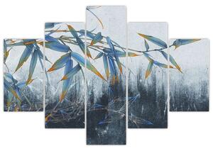 Obraz - Bambus na stene (150x105 cm)