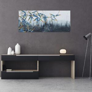 Obraz - Bambus na stene (120x50 cm)