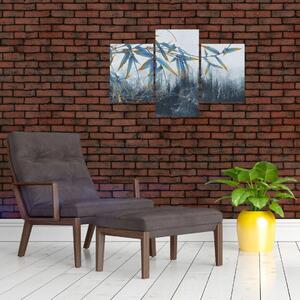 Obraz - Bambus na stene (90x60 cm)