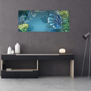 Obraz - Listy tropických rastlín (120x50 cm)